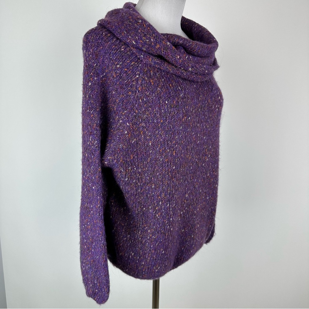 Dreamers Purple Cowl Neck Sweater Size Small - Picture 4 of 8